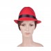 VBIGER Fedora Hats Bowler Hat Gangster Porkpie Derby Hats Dark Red 888916474104 eb-44355511